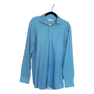 🌟 Perry Ellis Men’s Long Sleeve Button Up Dress Shirt - Size 15 1/2, 34/35 🌟